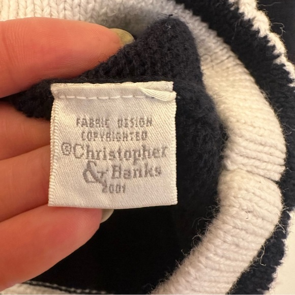 Vintage Knit Christopher & Banks Americana USA Sweater Red White Blue Large - Picture 6 of 11